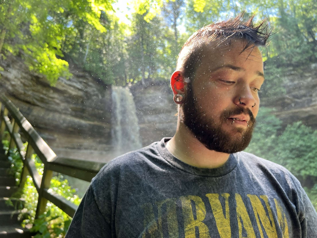 Axton Mitchell, summer 2024, Munising, Michigan Waterfalls 