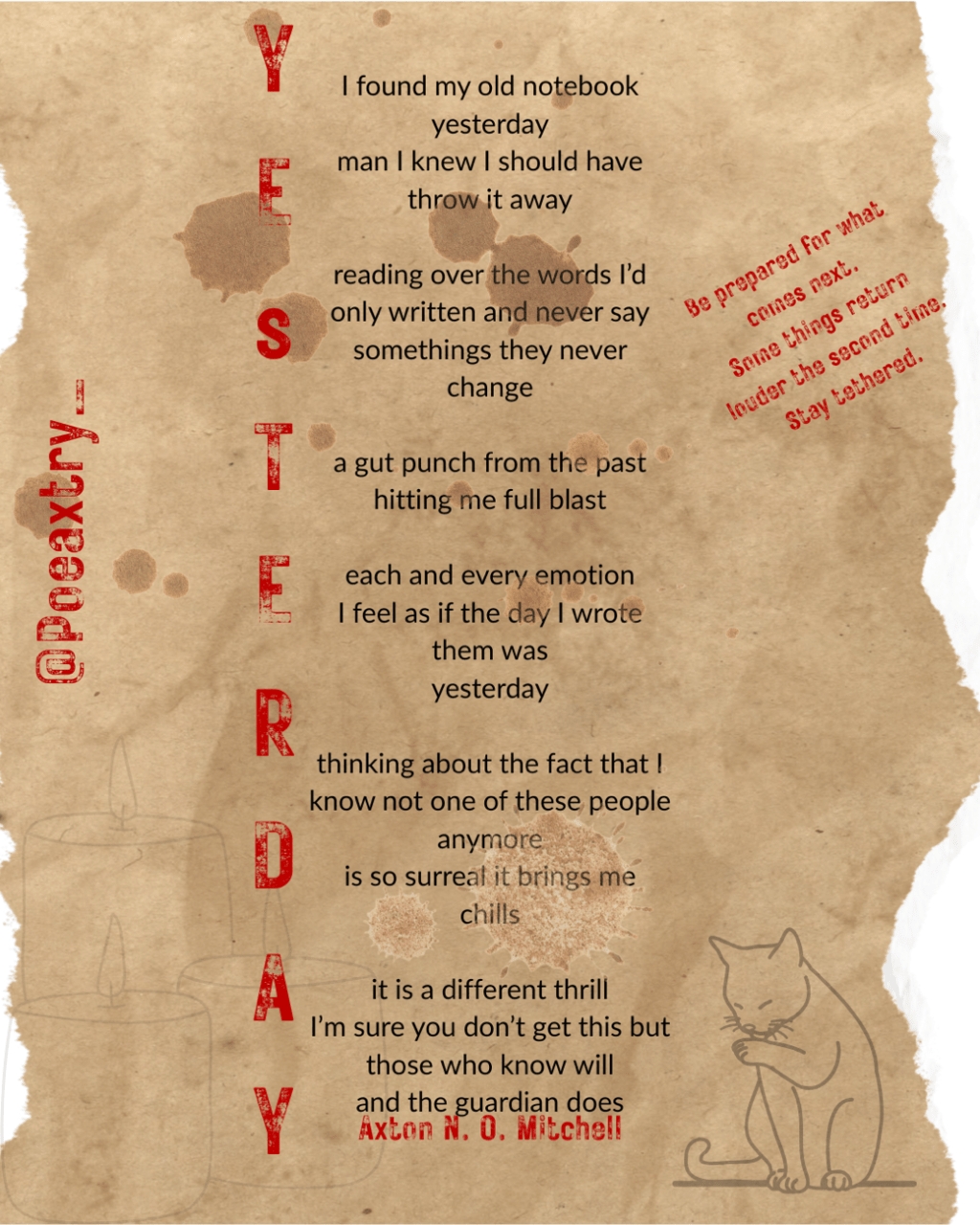 “Yesterday” Poem of the Past and Memory by Axton N. O.&nbsp;Mitchell