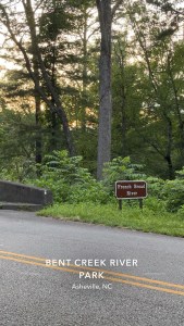Sign for the French Broad River Asheville, NC