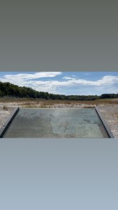 Fossil collection area view of ancient sea bed and cliffs 