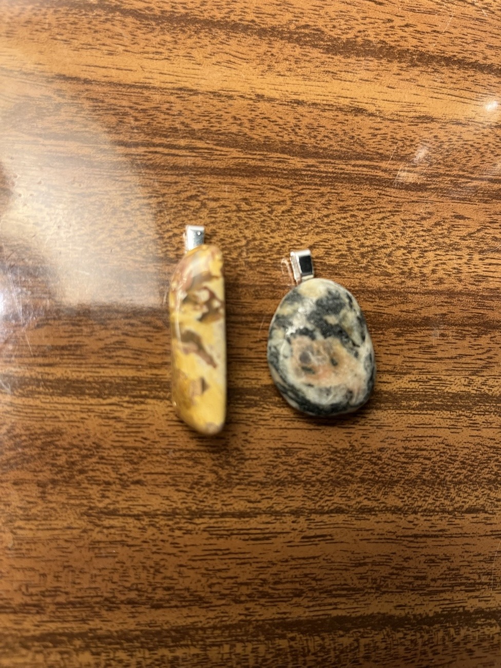 Necklaces I, found, cut, polished, and set.