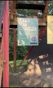 Let’s get historic sign and QR code hanging on Mohican’s tower