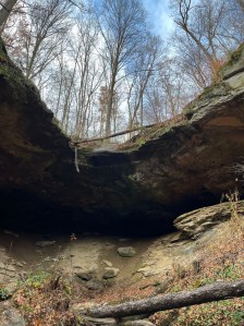 The mouth of Hosak’s Cave in Salt Fork State Park Ohio November 2025