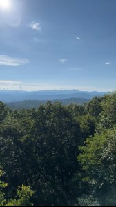 The view from on top of Jump Off Rock in Western North Carolina