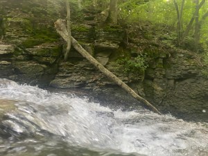 A different angle of Dublin's Indian Falls