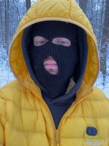 My heated jacket and ski mask