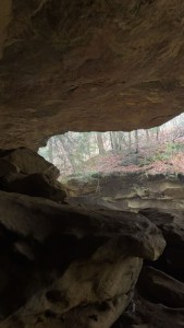 Photo from inside cave at Piatt park 