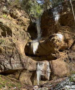Small Frozen Waterfall at Conkle's Hollow