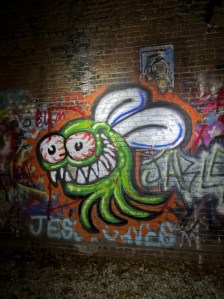 One of my favorite pieces of graffiti inside Moonville tunnel. 