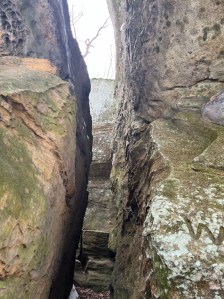 Fat women squeeze at Hemlock Falls