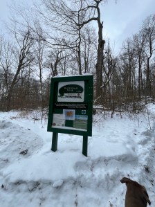 Malabar Farm trail Sings and snow 