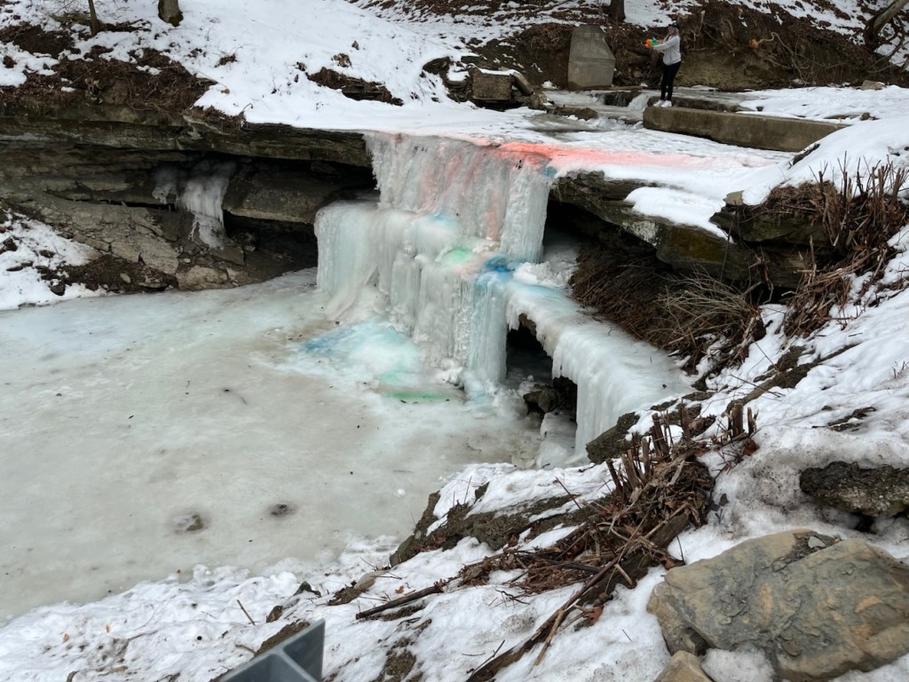 Painted Frozen Falls:  Oglebay Park Winter&nbsp;Adventure&nbsp;