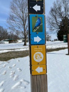 Trail signs at Aullwood Audubon 